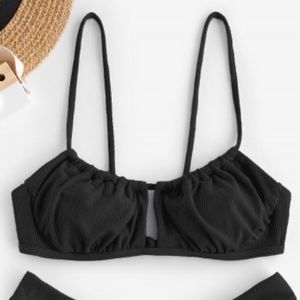 Zaful black bikini top size small